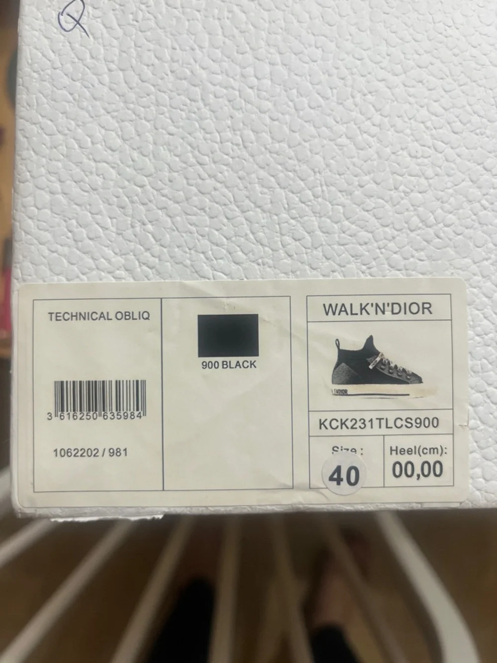 Dior Walk'N'Dior Technical Obliq Sneaker - Black Size 40 - Picture 6 of 6